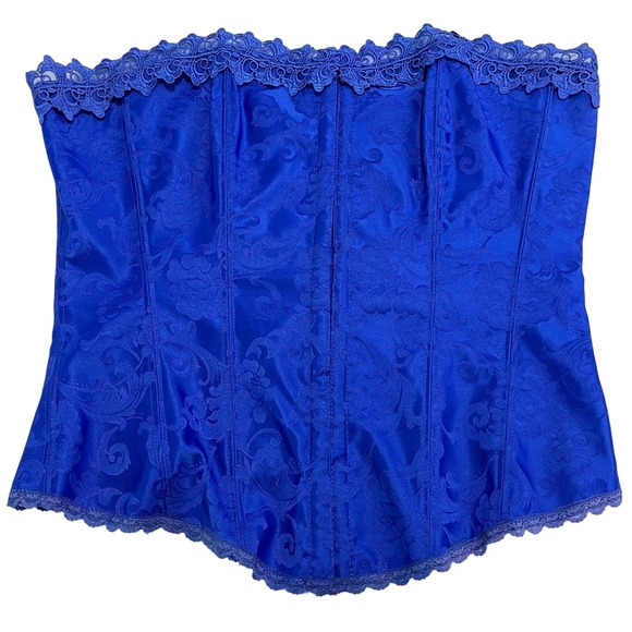 Fredericks Hollywood Lace Corset Brocade 40 Gothic Victorian Whimsygoth Coquette - Picture 1 of 11